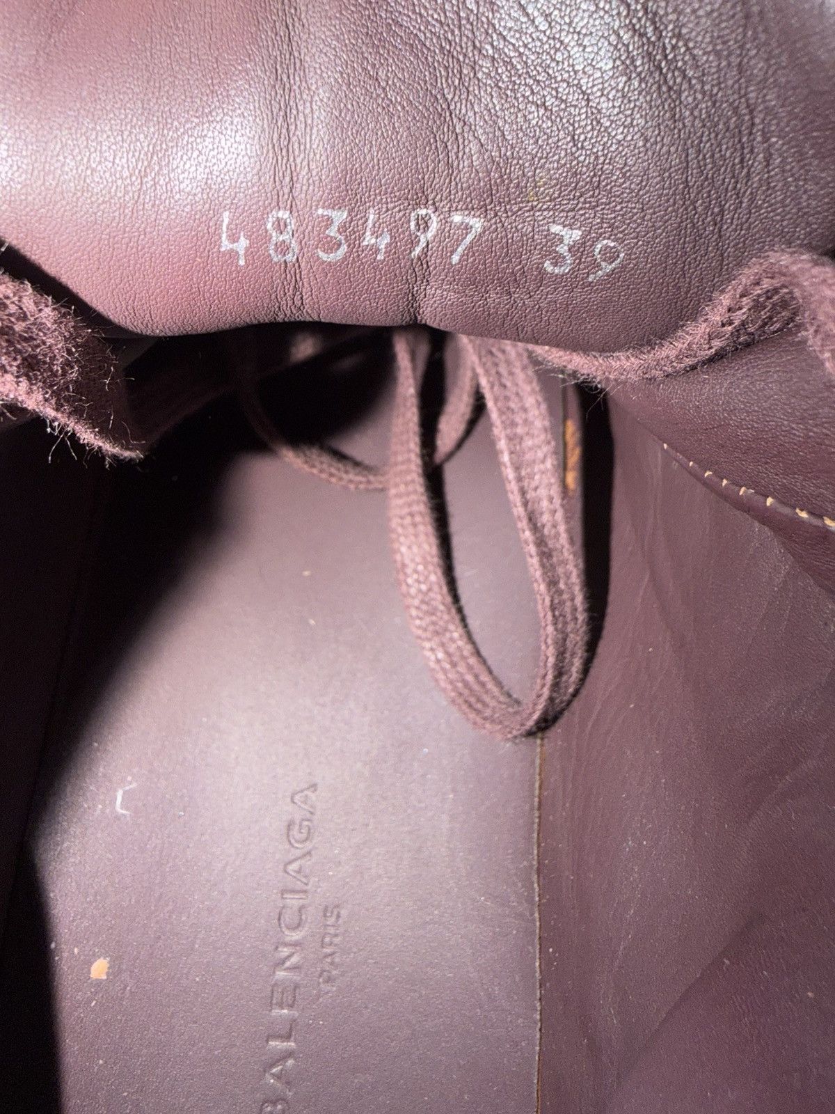 Balenciaga Balenciaga Arenas Burgundy Sneakers Size US 7 / EU 40 - 7 Thumbnail