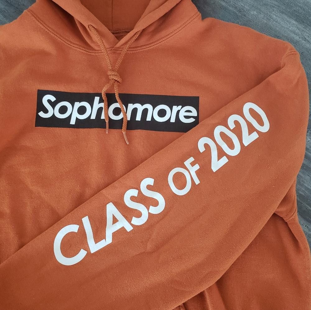 Gildan Burnt Orange Sophomore Oversized Hoodie Long Sleeve Size US M / EU 48-50 / 2 - 3 Thumbnail