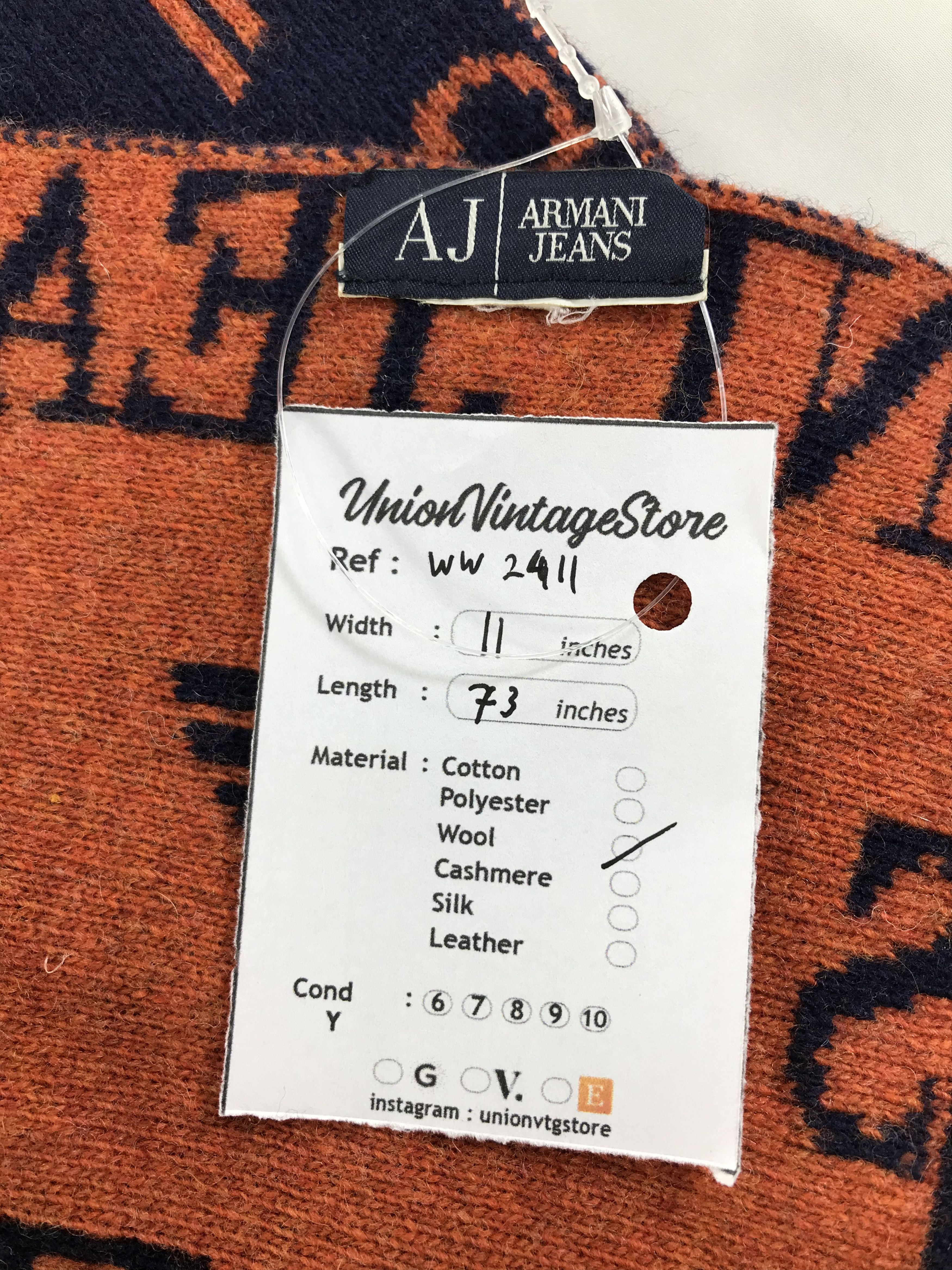 Armani × Vintage Armani Scarf / Muffler / Neckwear - WW2411 Size ONE SIZE - 5 Thumbnail