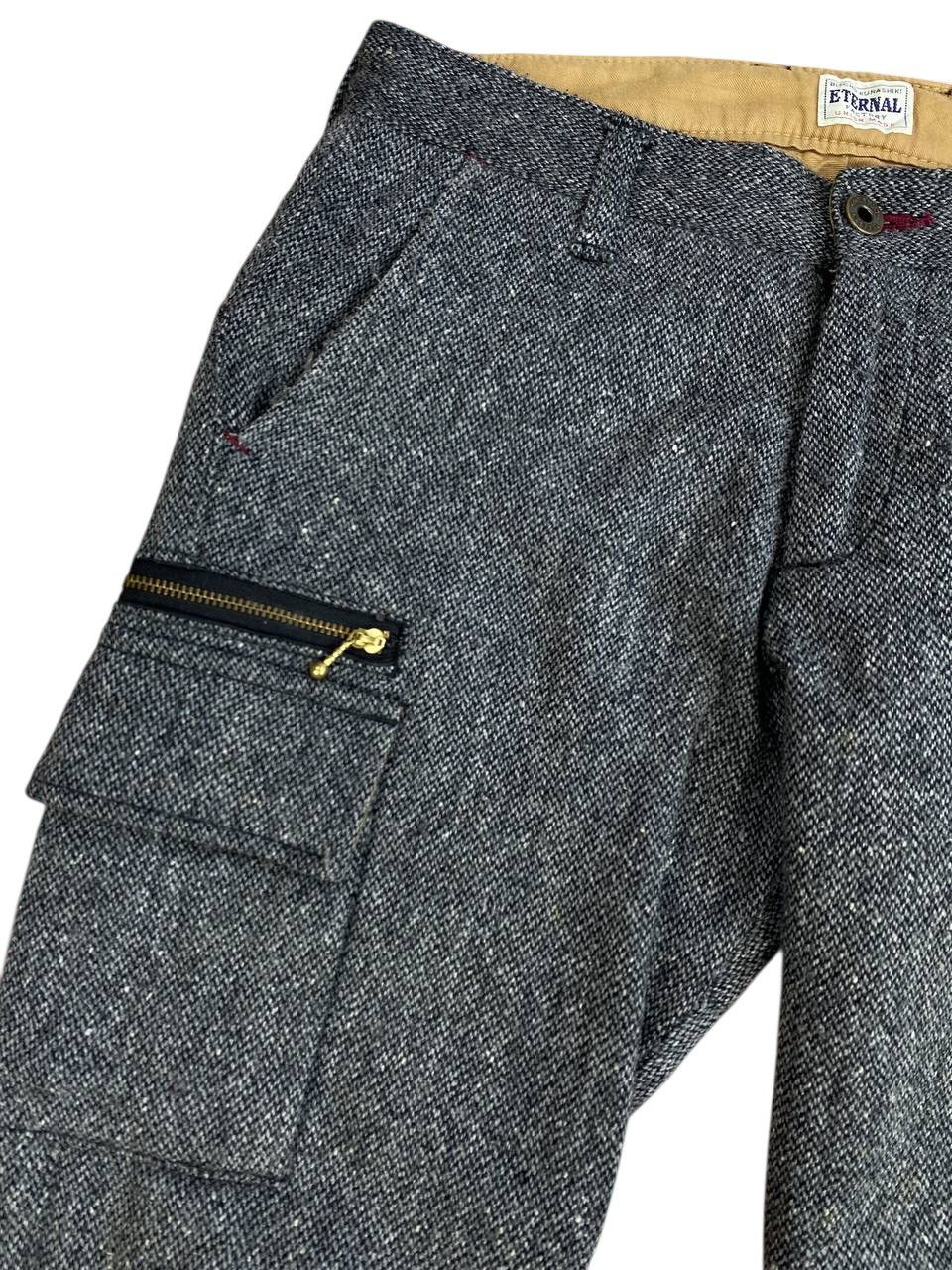 Eternal 2000’s Eternal Wool Salt and Peeper Cargo Pants Size US 28 / EU 44 - 3 Thumbnail