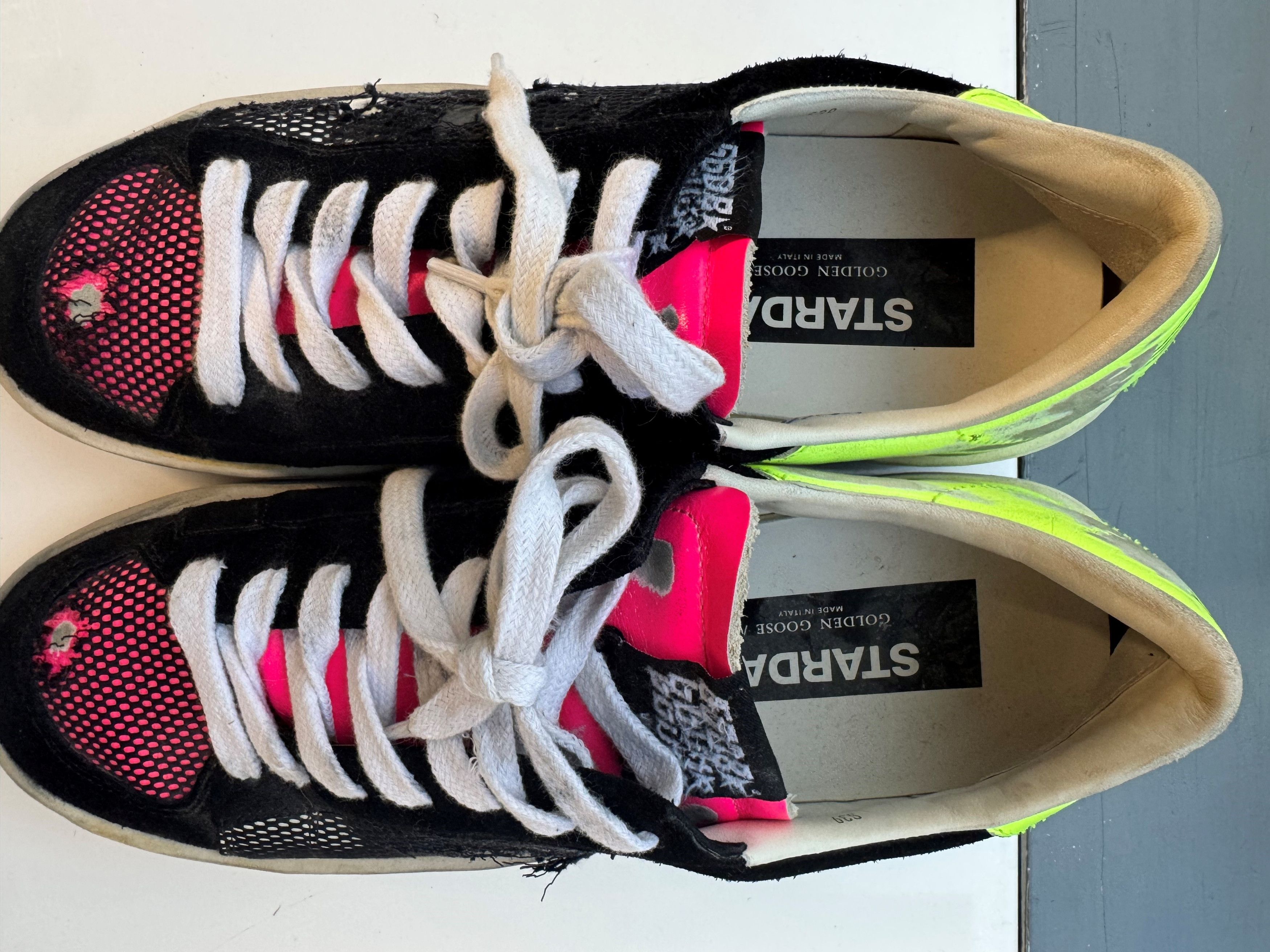 Golden Goose Stardan-Limited Edition -39- black suede (neon pink/yellow) Size US 9 / IT 39 - 5 Thumbnail
