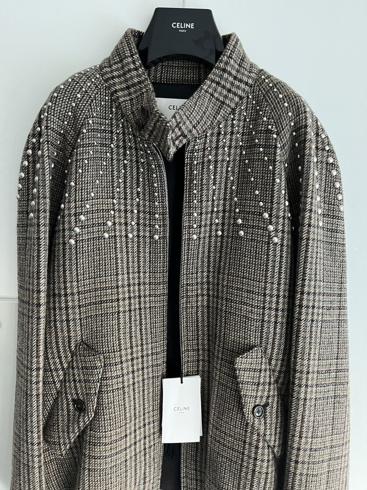 Celine × Hedi Slimane $5k Value Super Runway Celine Hedi Slimane Studded Teddy Size US XL / EU 56 / 4 - 10 Thumbnail