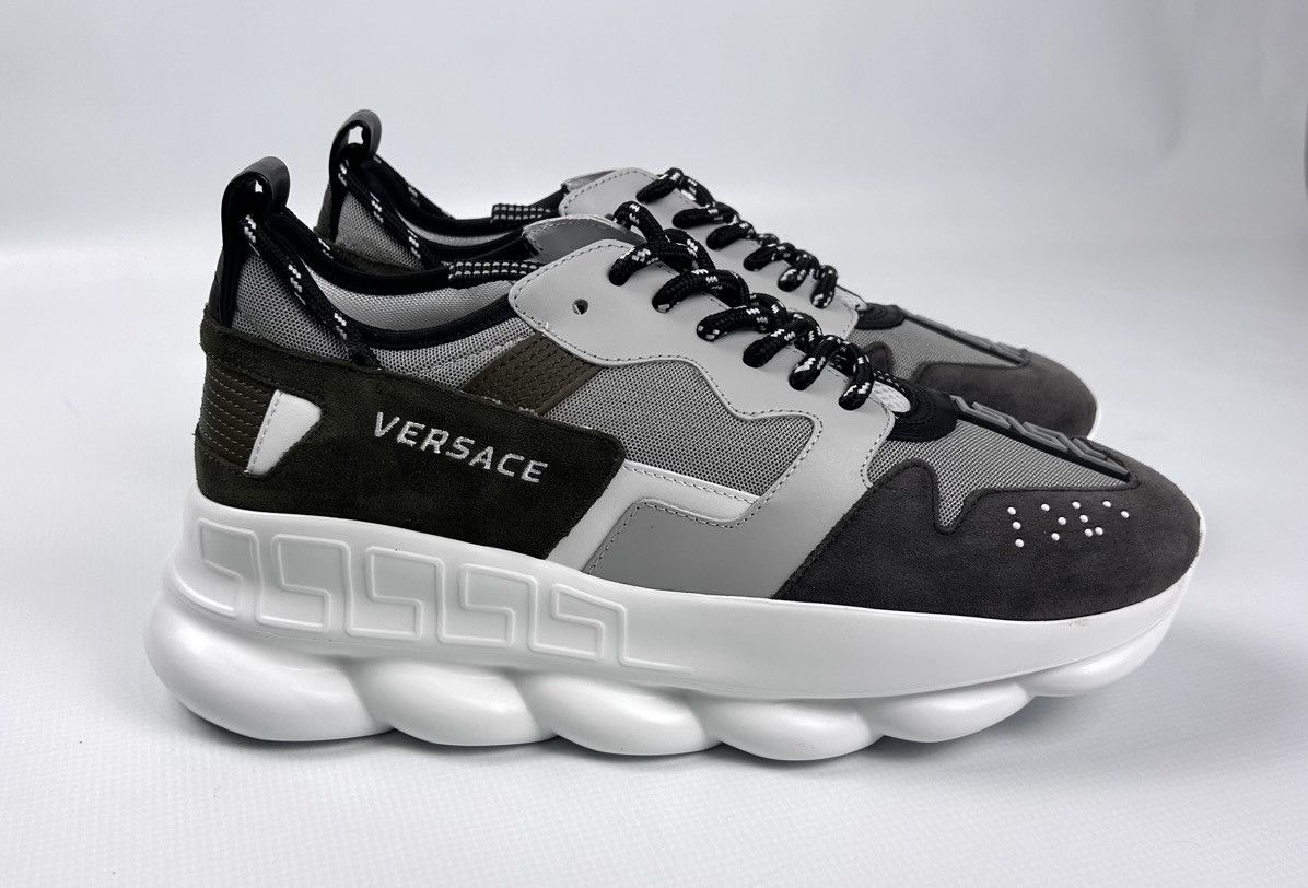 Versace Versace Chain Reaction Grey Olive Men EU 45 US 12 NWOB Size US 12 / EU 45 - 9 Thumbnail