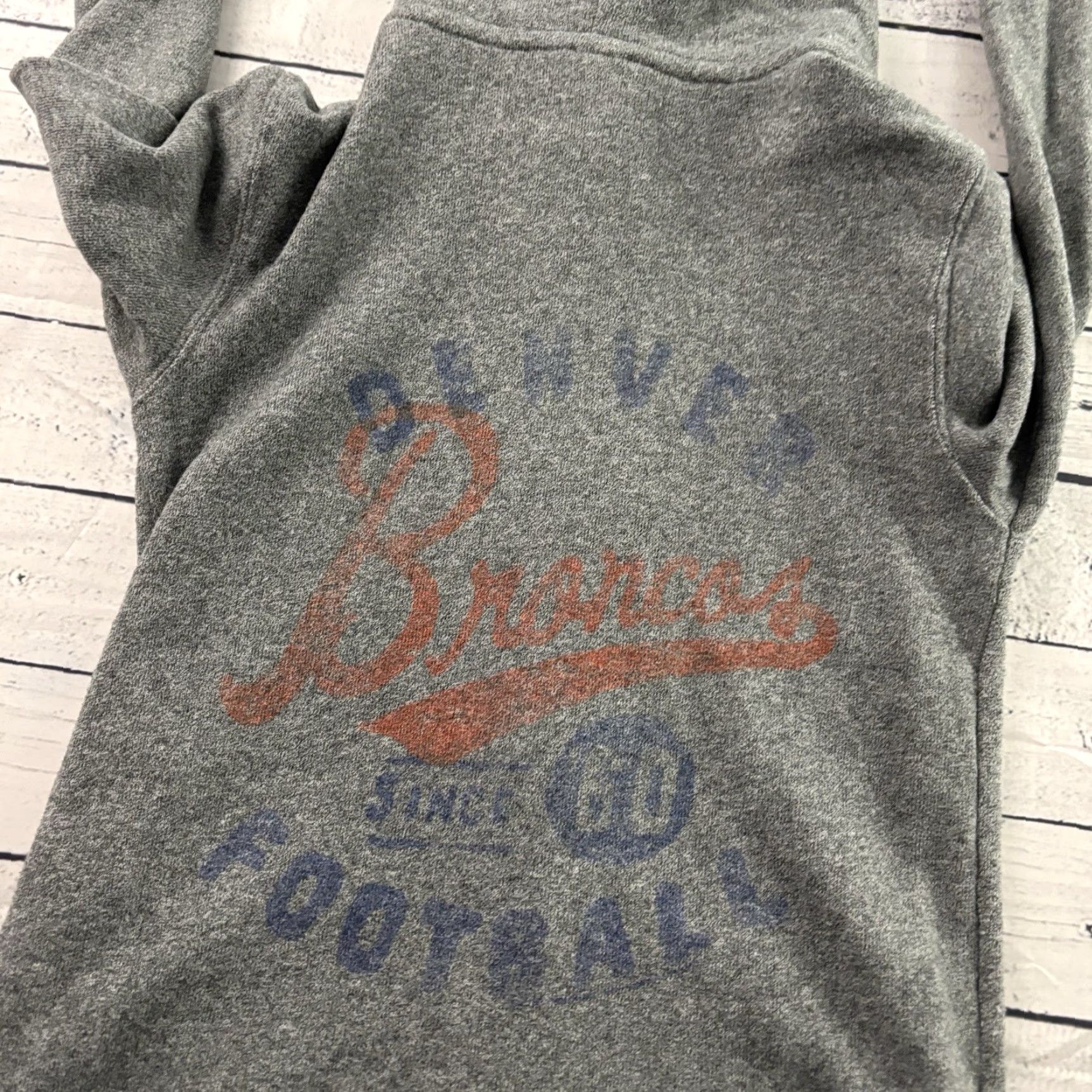 Junk Food Junk Food Denver Broncos Full Zip Hooded Sweatshirt Women's Small Gray Size S / US 4 / IT 40 - 5 Thumbnail