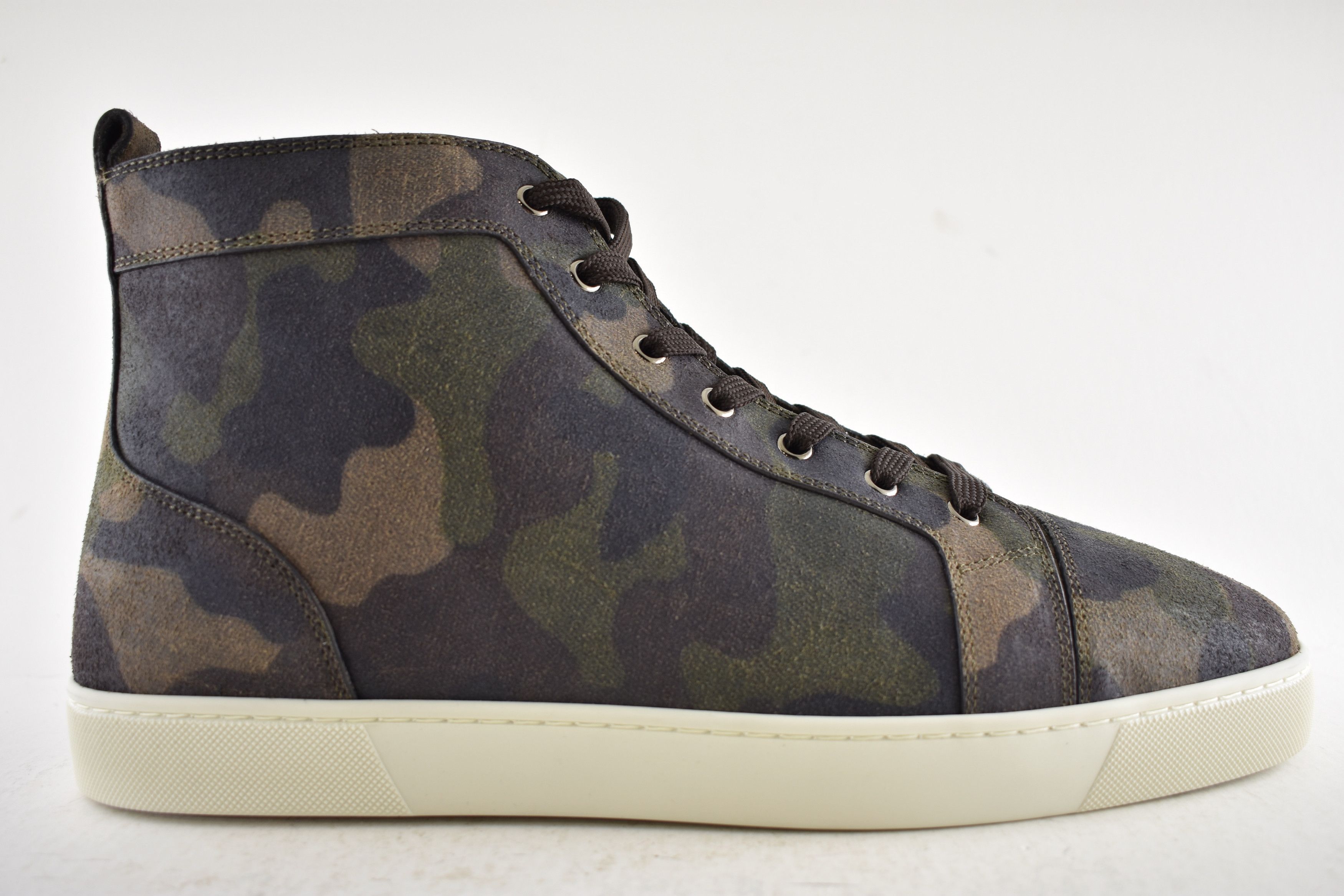 Christian Louboutin Mens Louis Flat Crosta Camouflage High Top Sneaker 48.5 15.5 Size US 15 / EU 48 - 2 Thumbnail