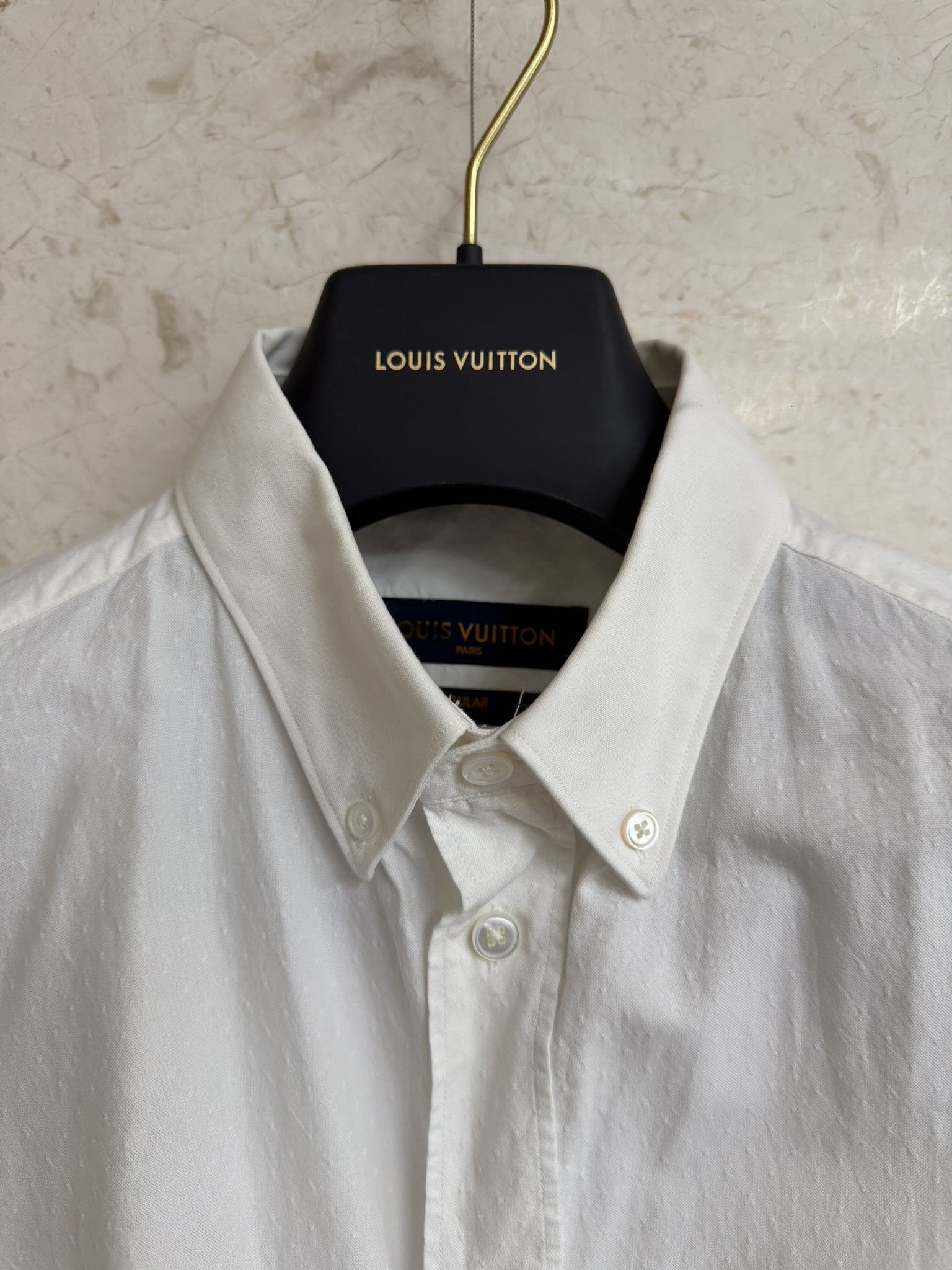 Louis Vuitton Louis Vuitton / Oxford Shirt White Regular Fit / 41 Size US M / EU 48-50 / 2 - 2 Thumbnail