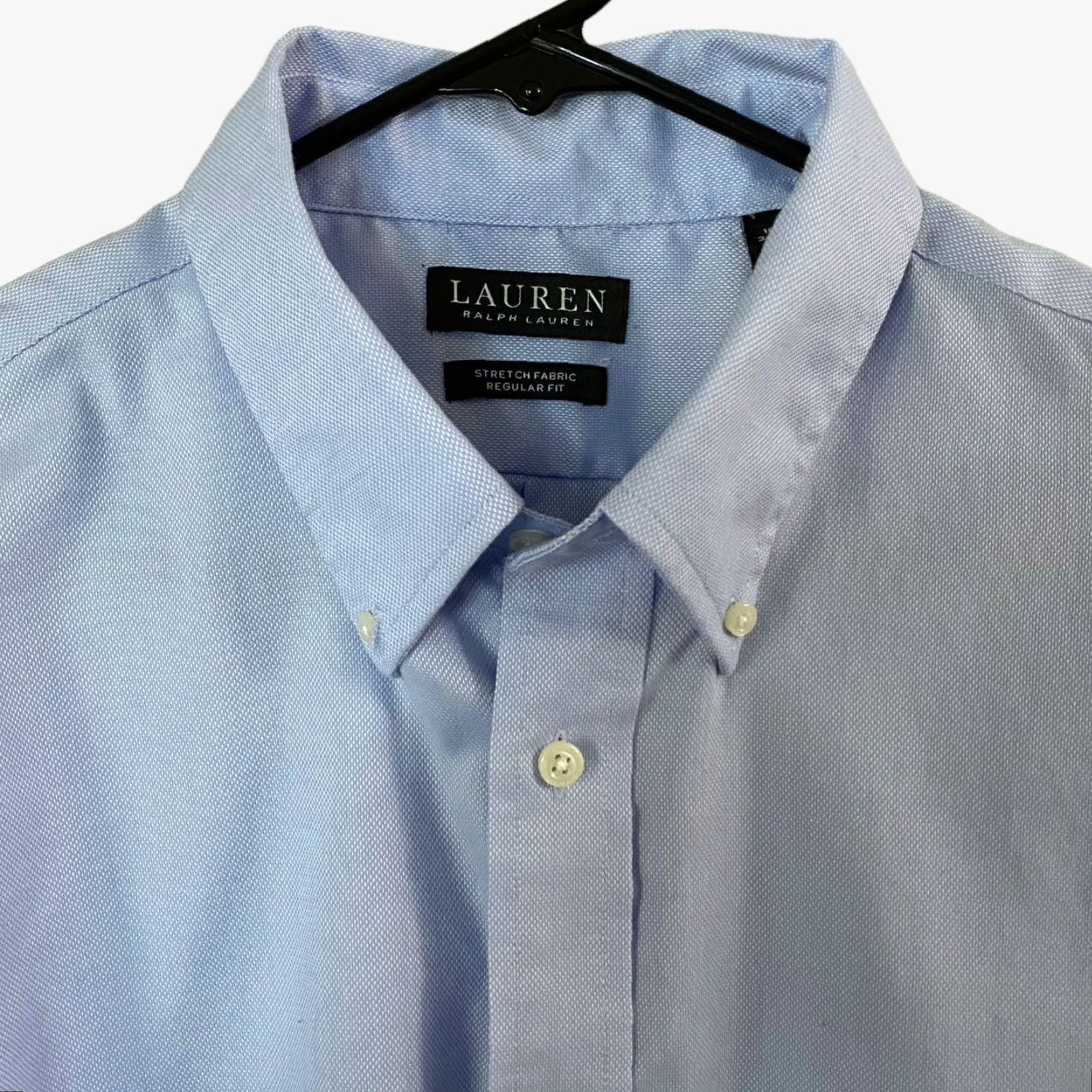 Ralph Lauren Lauren Ralph Lauren Button-Down Dress Shirt Blue Men's Large Business-Casual Size 42R - 5 Thumbnail