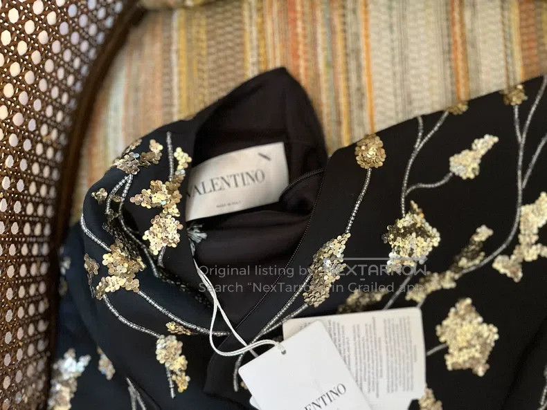 Valentino Valentino Black and gold dress Size S / US 4 / IT 40 - 4 Thumbnail