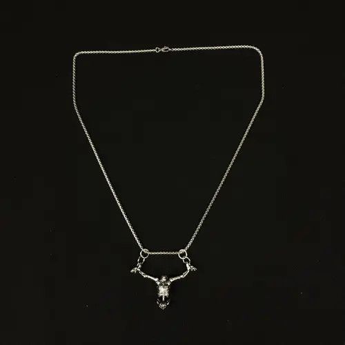 VIBE Skeleton Skull Necklace Punk Chain Size ONE SIZE - 5 Thumbnail