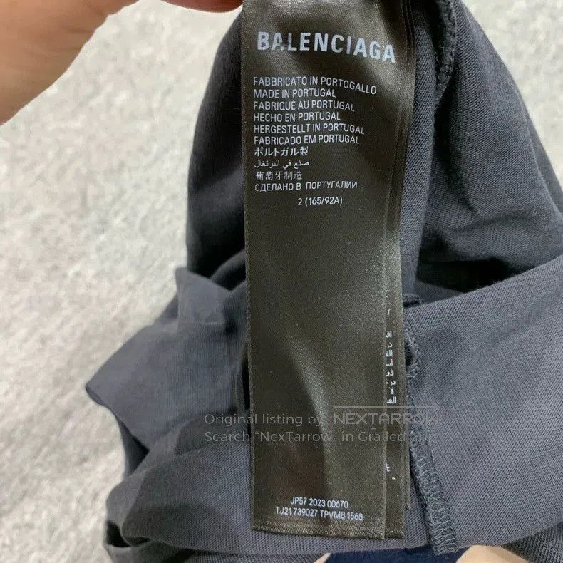 Balenciaga Washed Black Flame Sweatshirt.