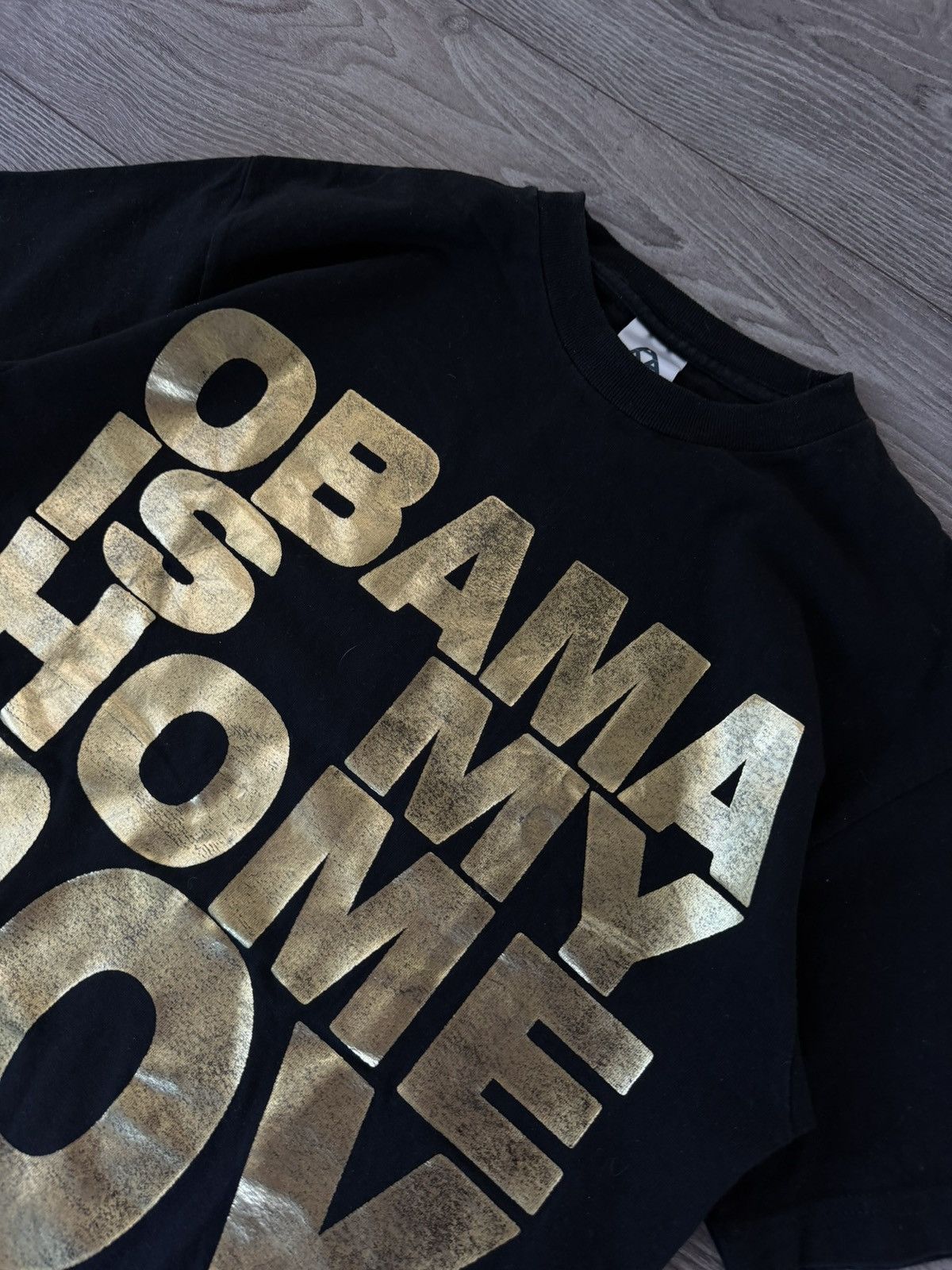 AAA OBAMA IS MY HOME BOY SHINE GOLD TEE Size US M / EU 48-50 / 2 - 8 Thumbnail