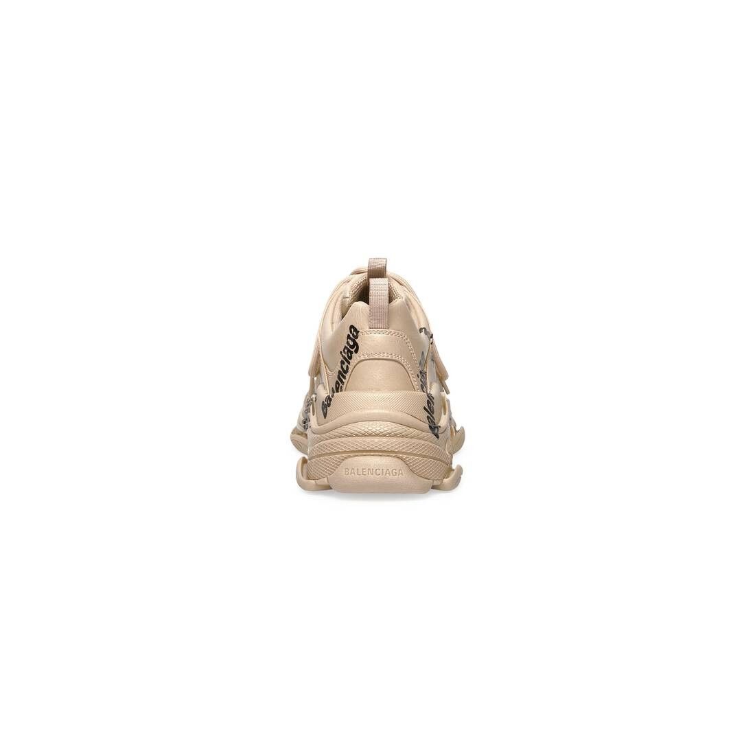 Balenciaga o1mt1gz0325 Triple S Logotype Sneakers in Beige Size US 6 / IT 36 - 5 Thumbnail