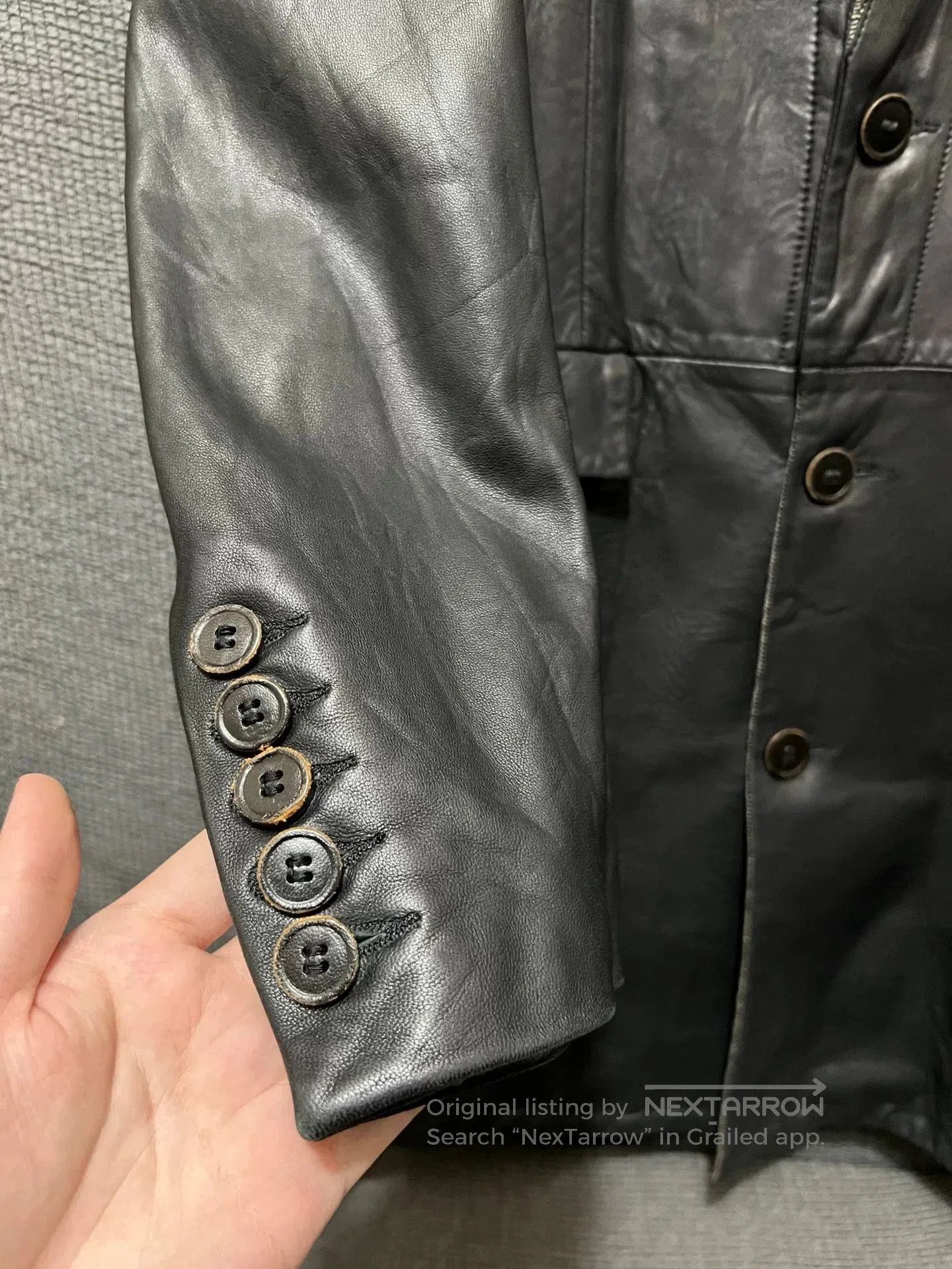 Isaac Sellam Experience dark leather overcoat by isaac sellam experience. Size US M / EU 48-50 / 2 - 3 Thumbnail