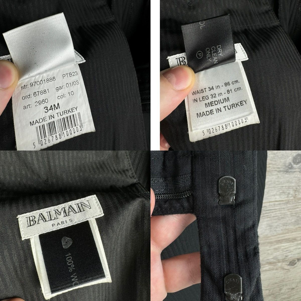 Balmain × Vintage Balmain Paris Costume Luxury Vintage Size M Size 34R - 9 Thumbnail