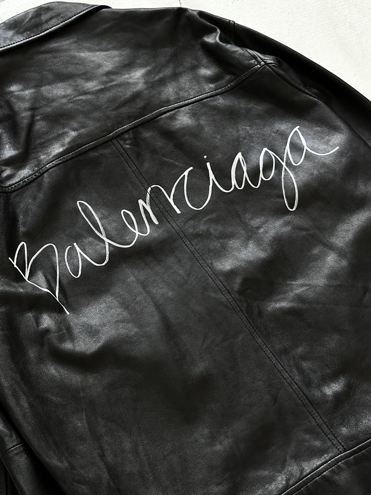 Balenciaga Balenciaga 1997 Vintage Leather Jacket Size US L / EU 52-54 / 3 - 17 Thumbnail