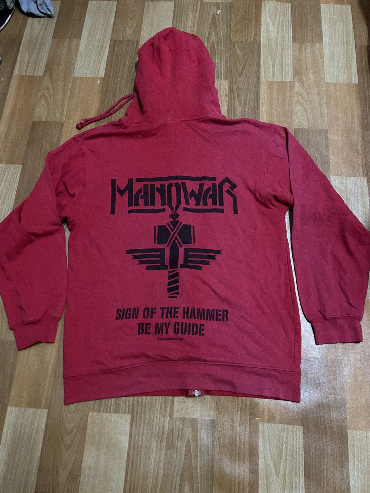 Band Tees × Japanese Brand VINTAGE MANOWAR AMERICAN HEAVY METAL HOODIES Size US L / EU 52-54 / 3 - 1 Thumbnail