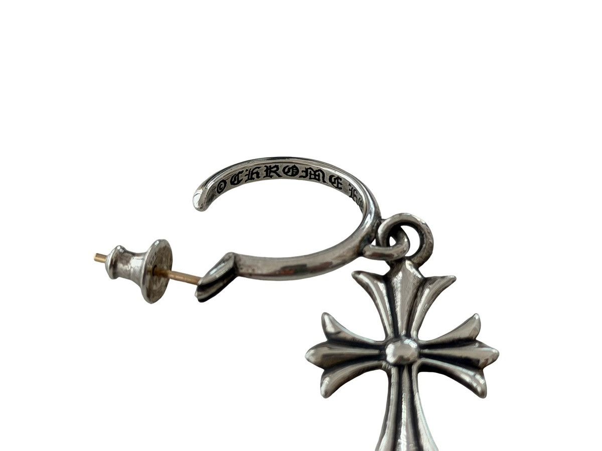 Chrome Hearts Chrome Hearts Tiny CH Cross Hoop Earring Size ONE SIZE - 2 Thumbnail