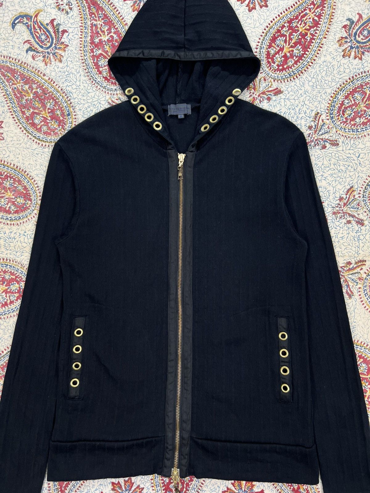 Japanese Brand Taka-Q Studded Zip Ups Hoodie Size US XS / EU 42 / 0 - 4 Thumbnail