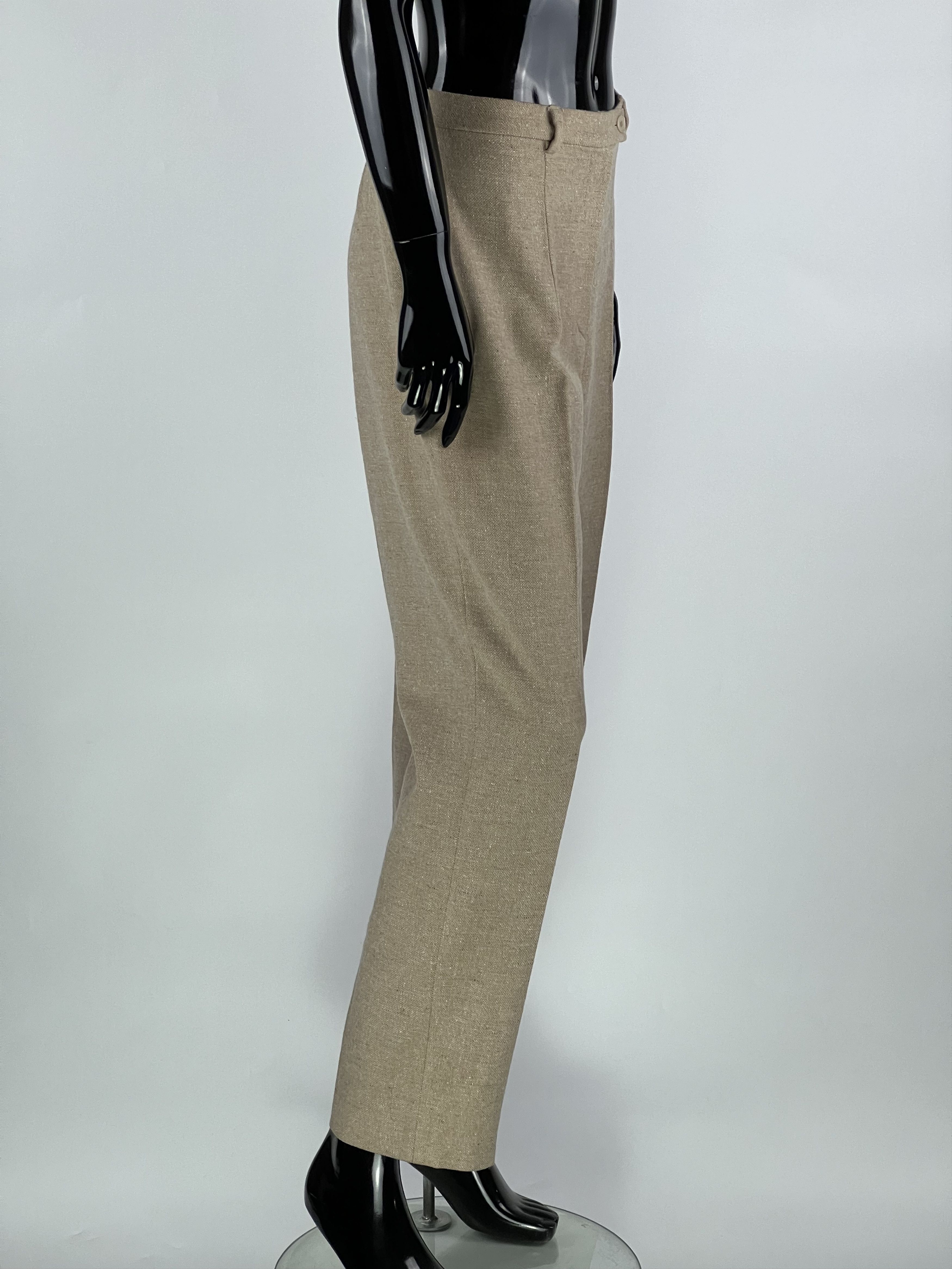 Brunello Cucinelli Gunex by Brunello Cucinelli Beige Wool Cashmere Pants US10 Size 32" / US 10 / IT 46 - 2 Thumbnail