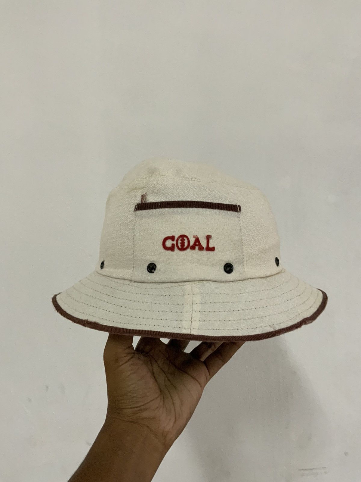 Vintage Vintage Goal Small Spellout Outdoor Hat Size ONE SIZE - 2 Thumbnail