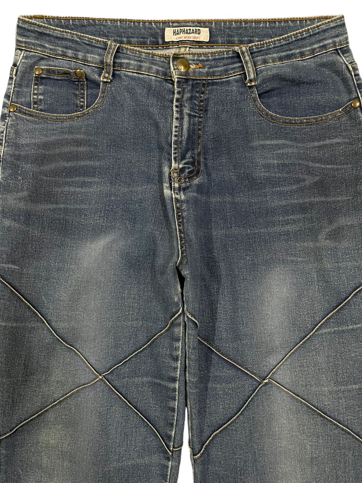 Hysteric Glamour Vintage Japanese Brand Faded Wash Patch Line Style Jeans Size US 31 - 3 Thumbnail