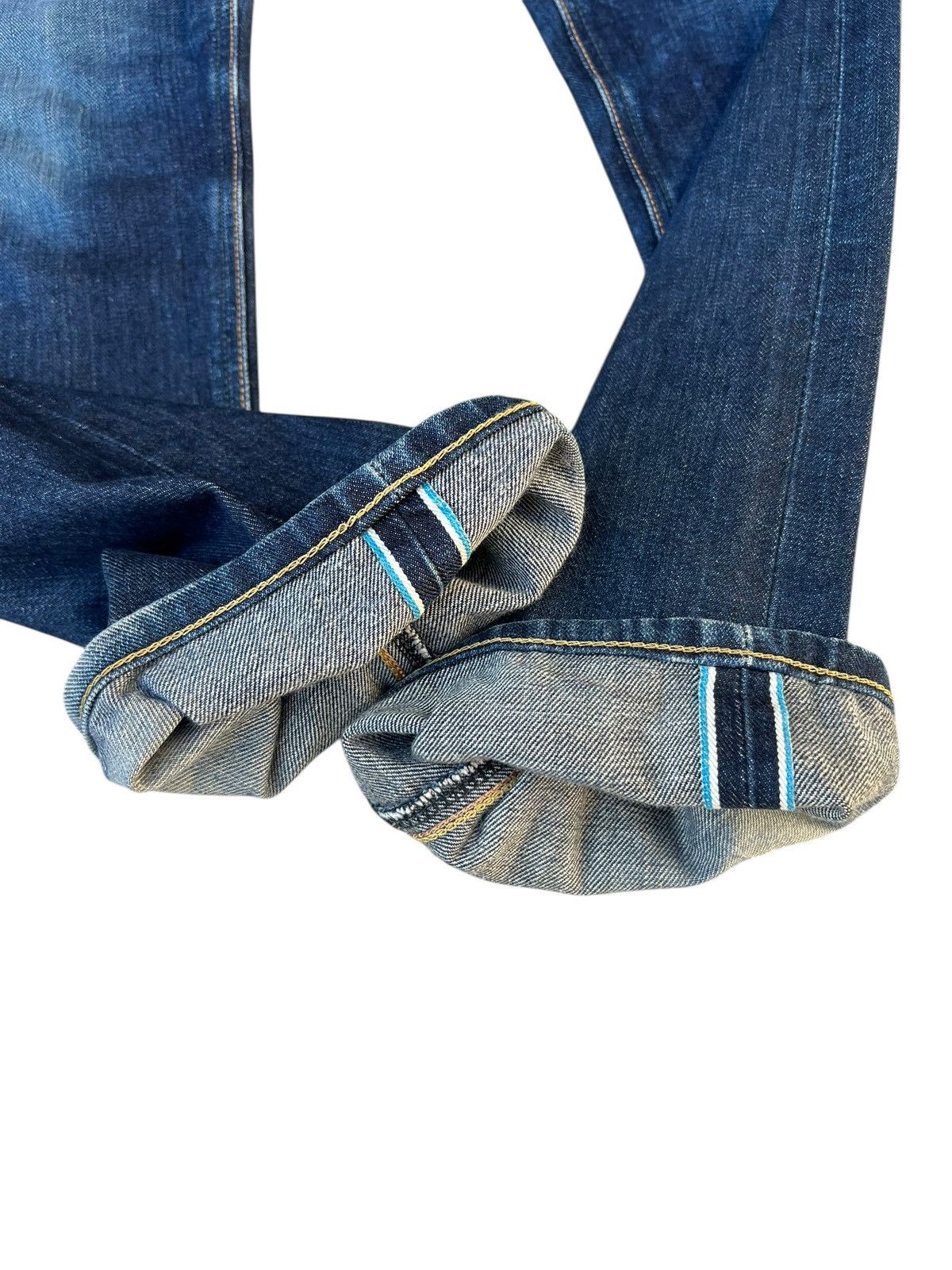 Lee Lee 101 Pure Indigo Dye Mud Denim Blue Line Selvedge Jeans Size US 29 - 14 Thumbnail