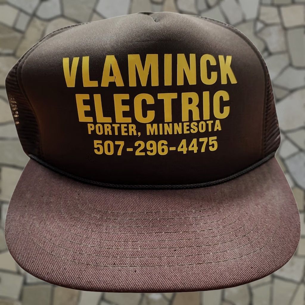Vintage VINTAGE Vlaminck Electric Hat Roper Snapback Cap Adjustable Brown Porter Minnesota Men Adjustable Snapback Hat Brown 90s Classic Outdoor USA Mens Size ONE SIZE - 1 Thumbnail