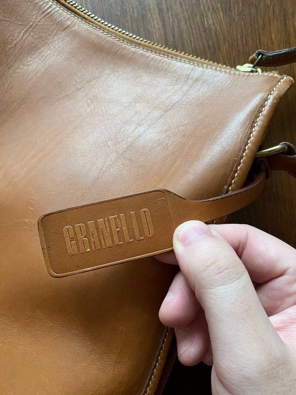 Leather vintage 90s Granello leather bag made in Italy Size ONE SIZE - 4 Thumbnail