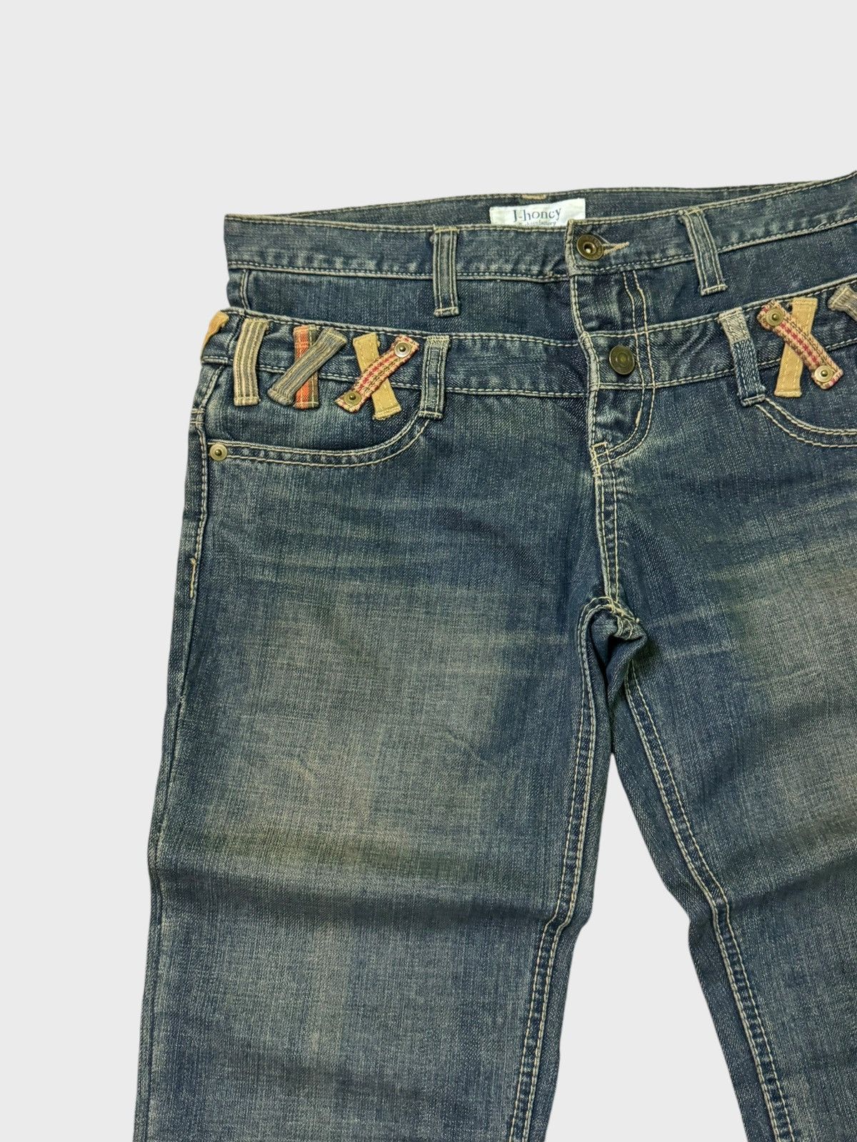 Hysteric Glamour × Japanese Brand Vintage Double Waist J-Honey Junya Watanabe Style Denim Size US 29 - 4 Thumbnail