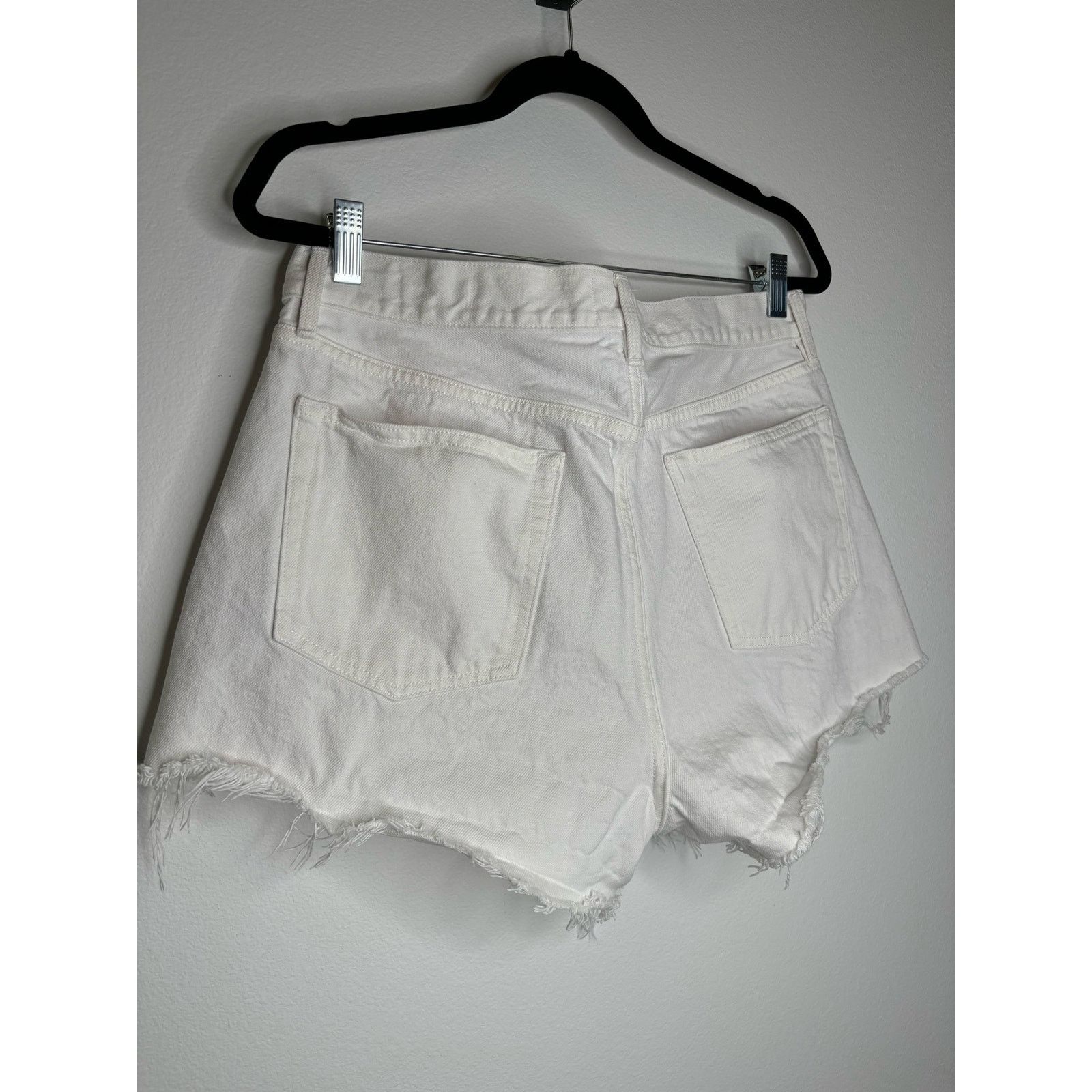 Frame FRAME Womens Le Brigette White Denim Cut Off Shorts Size 31" - 3 Thumbnail