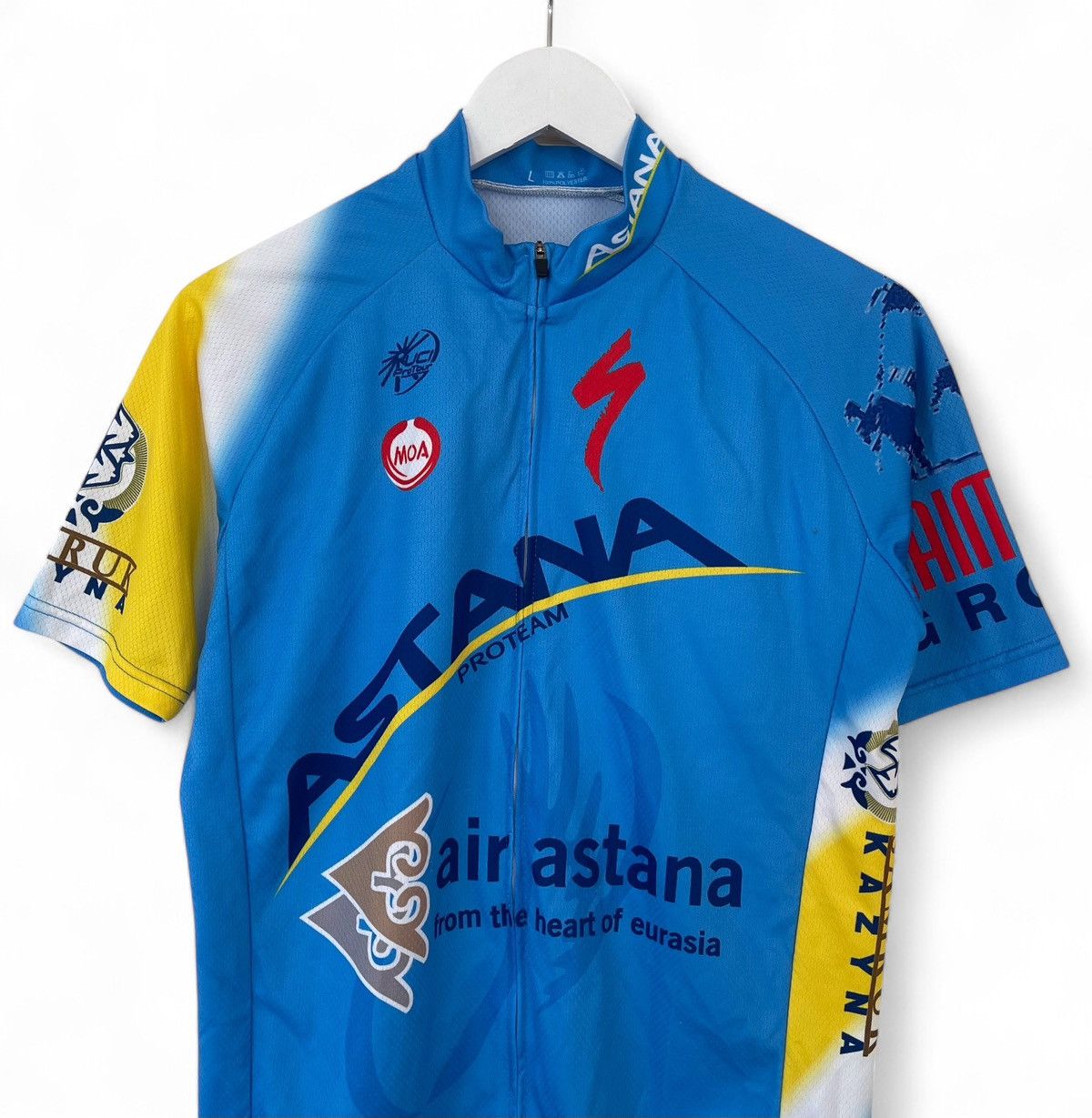 Vintage Astana Cycling Pro Team Shirt Jersey MOA Men's Size L Size US L / EU 52-54 / 3 - 3 Thumbnail
