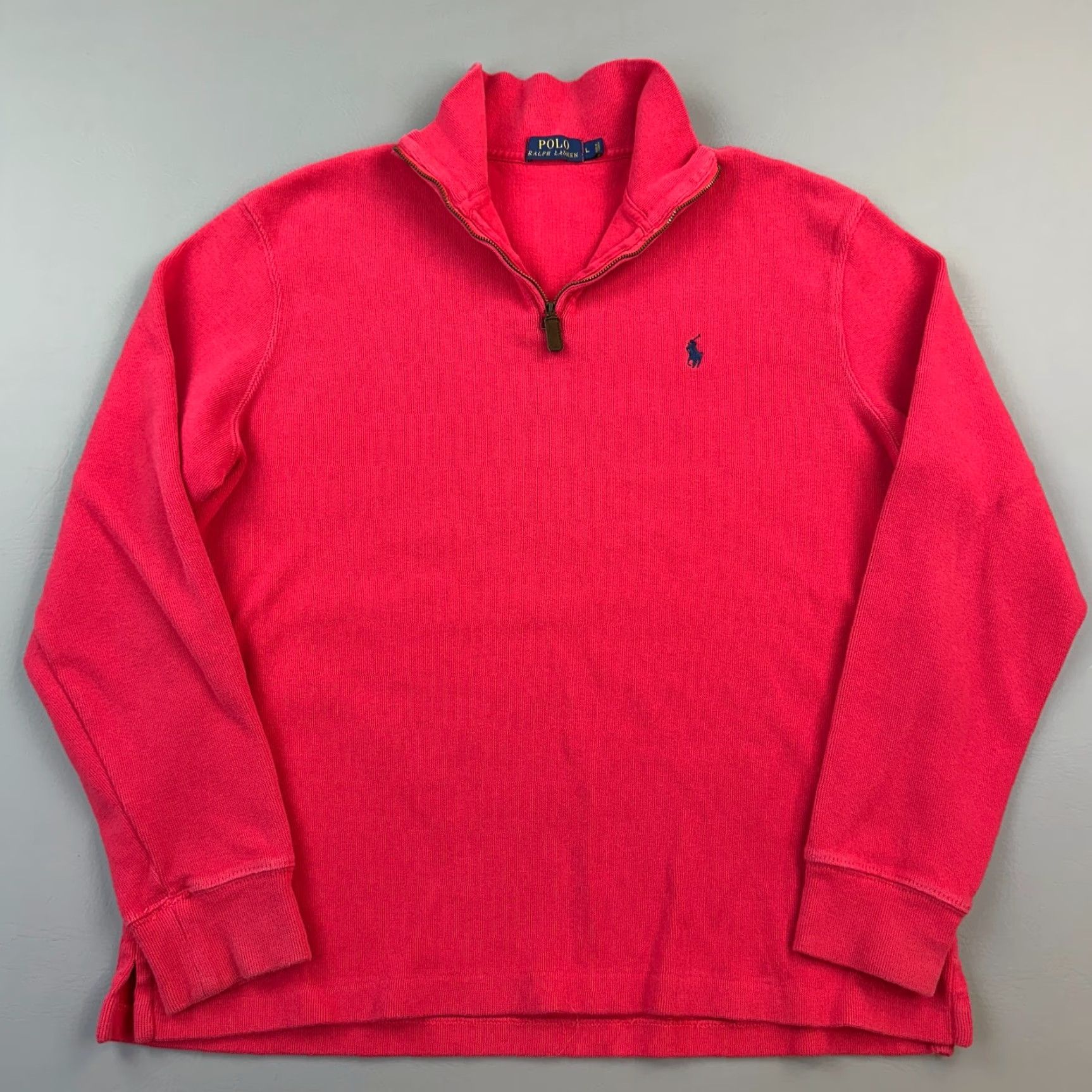 Polo Ralph Lauren Polo Ralph Lauren Sweater Mens Large Red Pink 1/4 Zip Pullover Golf Casual Size US L / EU 52-54 / 3 - 2 Thumbnail