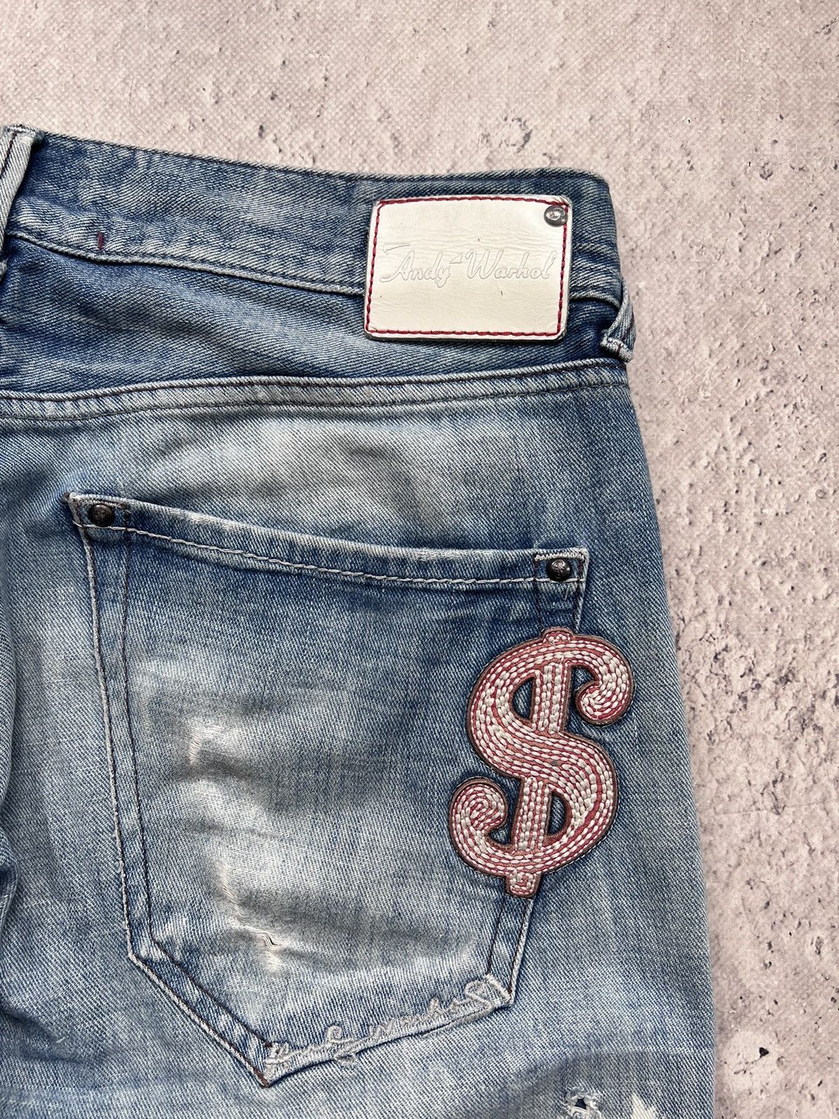 Andy Warhol × Japanese Brand Y2K Andy Warhol Pepe Jeans Art cargo JEANS Rare Retro Hype Size US 31 - 12 Thumbnail