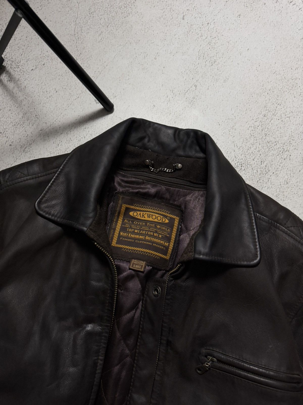 Genuine Leather Oakwood Vintage Real Leather USA Black Jacket Size US XL / EU 56 / 4 - 6 Thumbnail