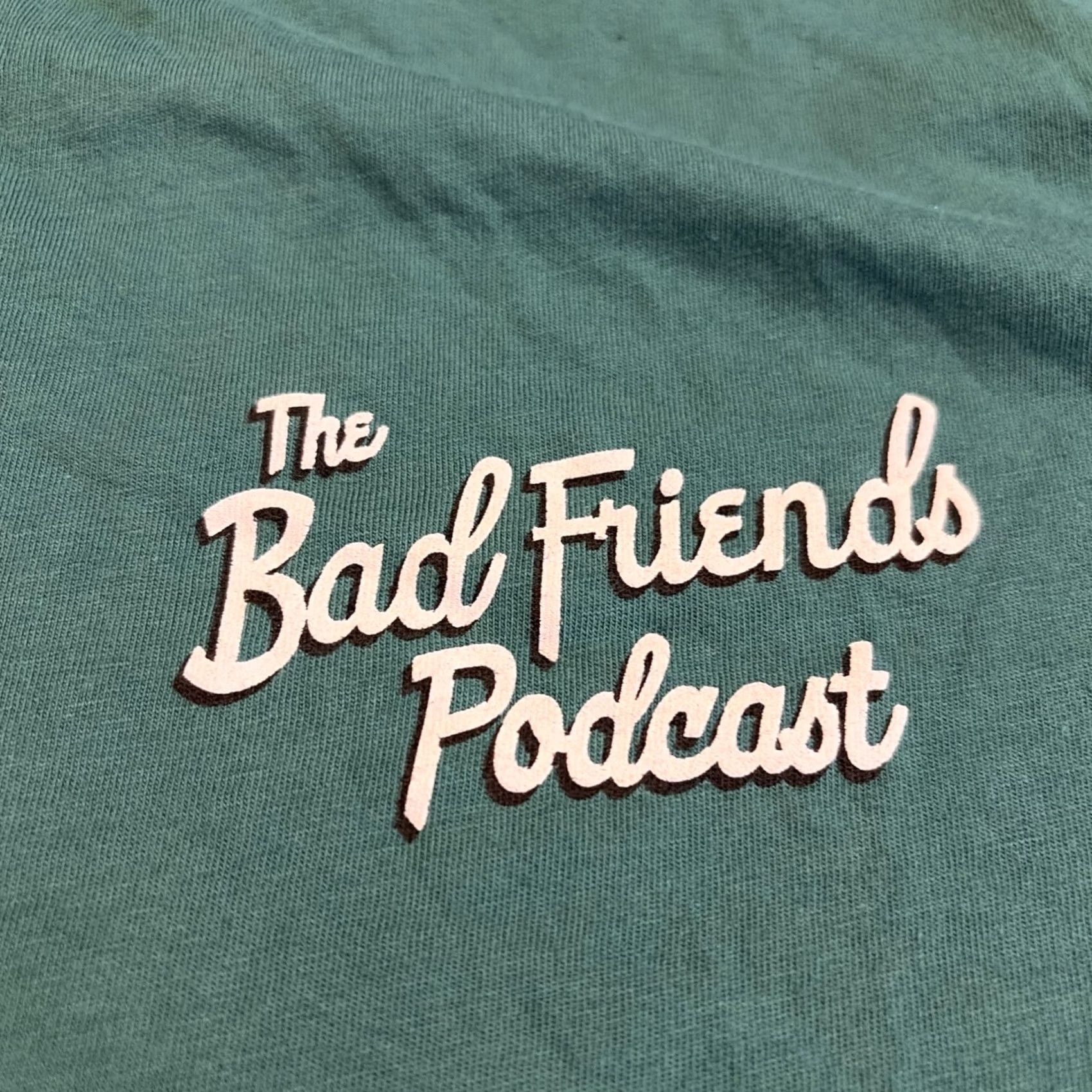 Vintage OFFICIAL Bad Friends Podcast T-Shirt Medium Green Logo Beverly Hills Hotel Size US M / EU 48-50 / 2 - 2 Thumbnail