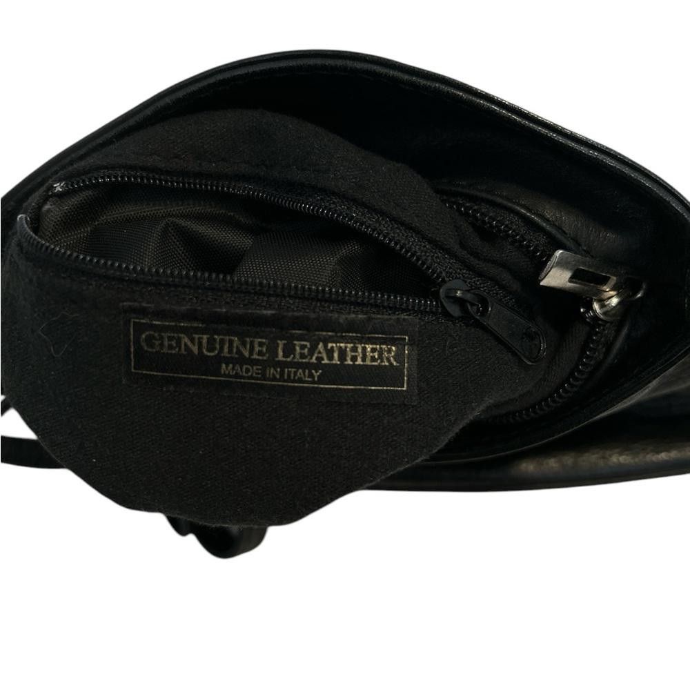 Designer Vintage Geniune Black Leather Crossbody Bag Size ONE SIZE - 4 Thumbnail