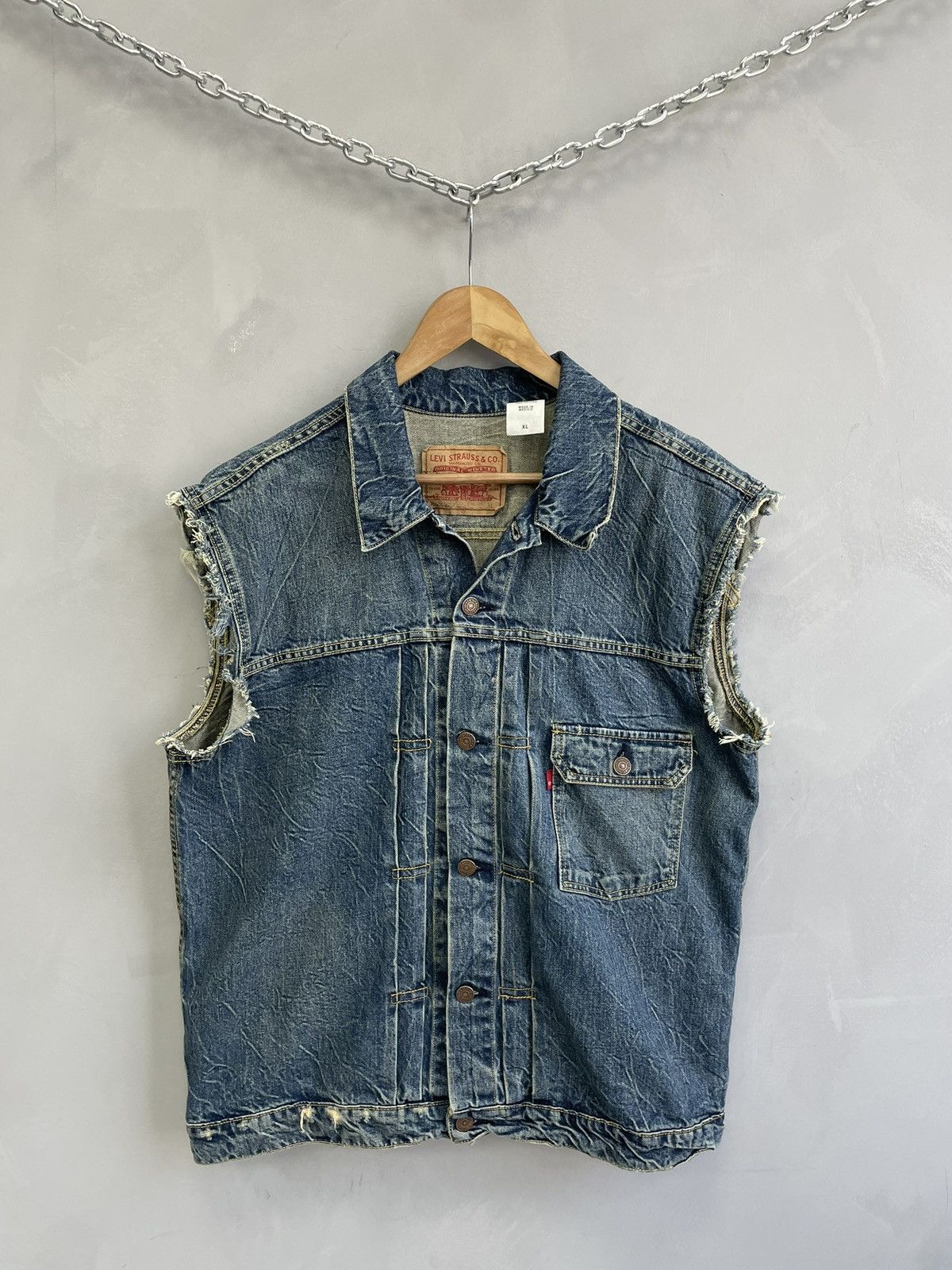 Levi's Rare Levis streetwear type 1 distressed jacket vest 90s Size US XL / EU 56 / 4 - 2 Thumbnail