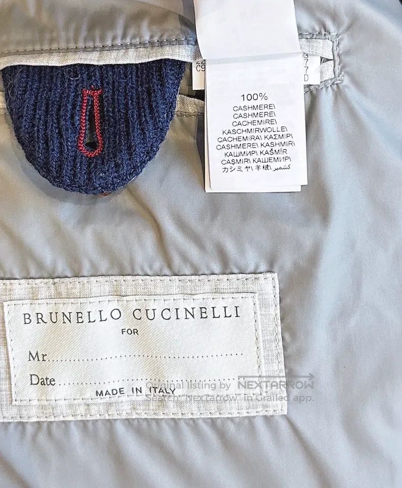 Brunello Cucinelli Brunello Cucinelli English ribbed cashmere navy blue hoode Size US L / EU 52-54 / 3 - 9 Thumbnail