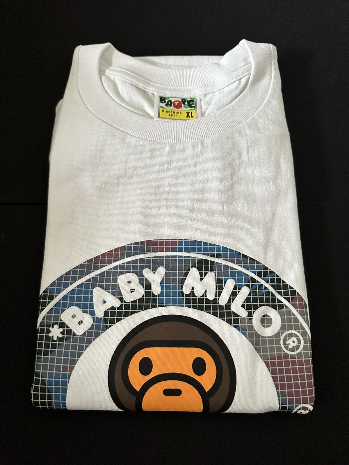 Bape A Bathing Ape Baby Milo Busy Works Tee Shirt Size XL Short 