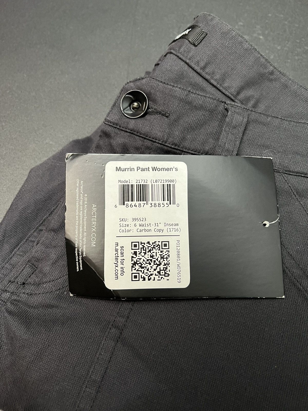 Arc'teryx Womens Arcteryx gray/carbon pants size 6 murrin womens pants Size 28" / US 6 / IT 42 - 13 Thumbnail