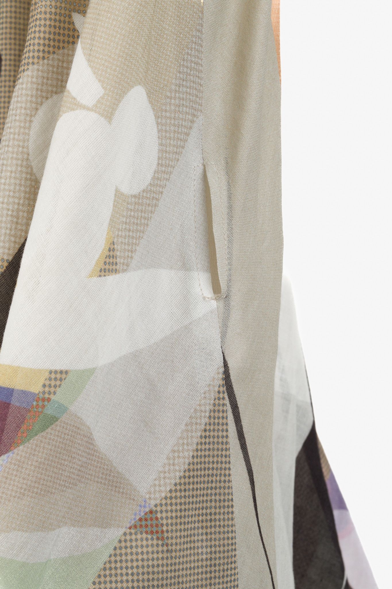 Akris Akris Abstract Earth Tones Print Sleeveless Blouse Size M / US 6-8 / IT 42-44 - 7 Thumbnail
