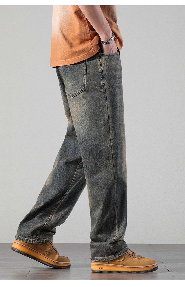 Japanese Brand × Jean Washed distressed loose straight-leg casual jeans Size US 32 / EU 48 - 2 Thumbnail