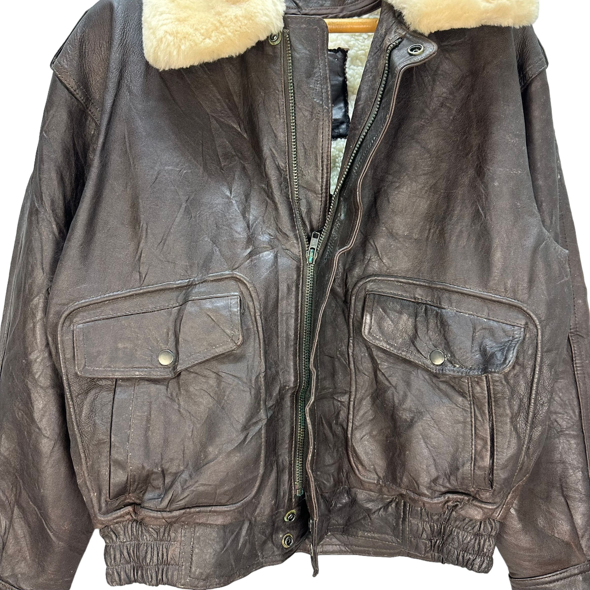 Vintage M. O. COMPANY GREAT AIR-O-WEAR A2 LEATHER JACKET #8805-028 Size US L / EU 52-54 / 3 - 8 Thumbnail