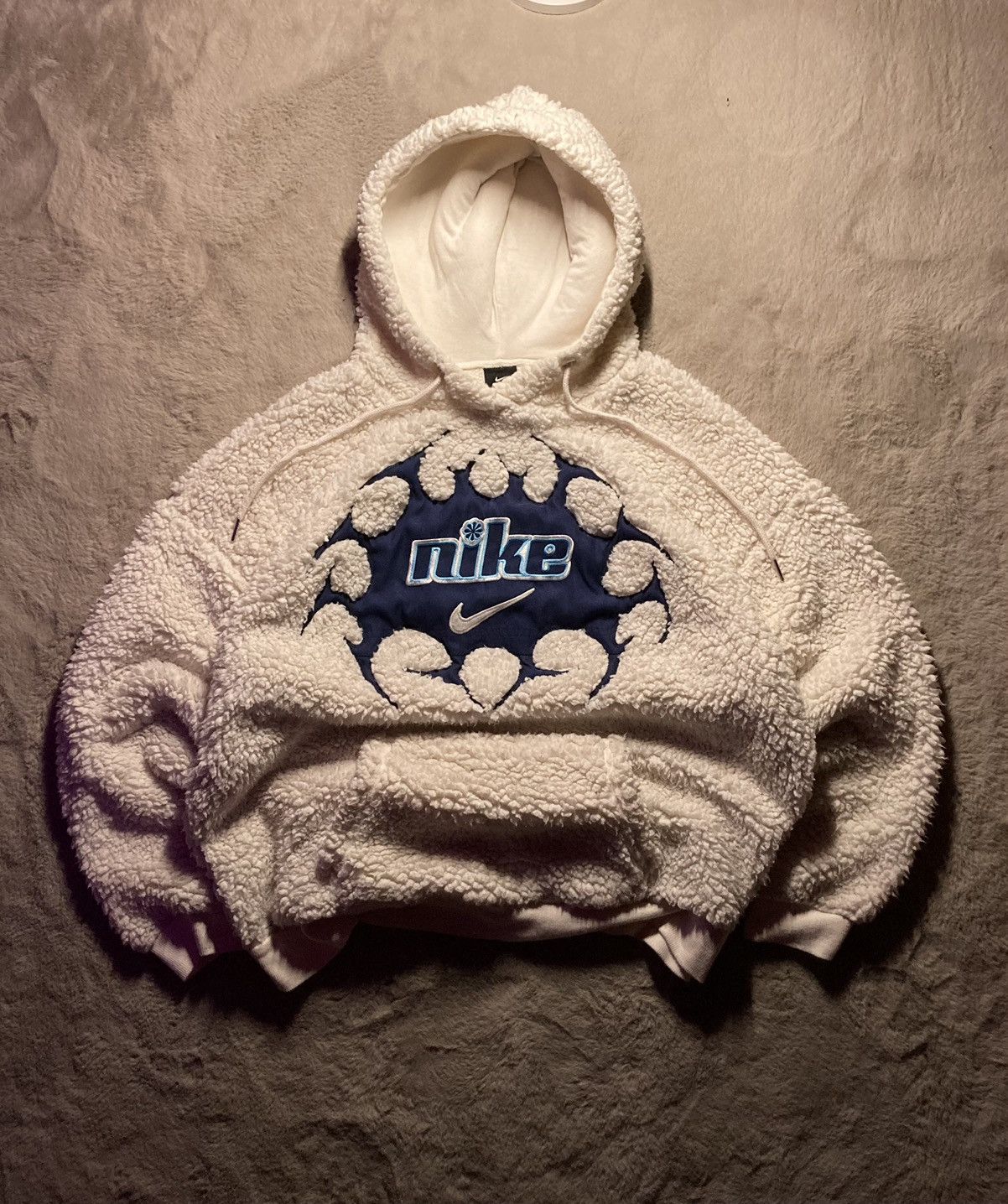 Nike × Vintage ⛩️nike hoodie custom ninja fleece vintage y2k center big logo Size US L / EU 52-54 / 3 - 2 Thumbnail