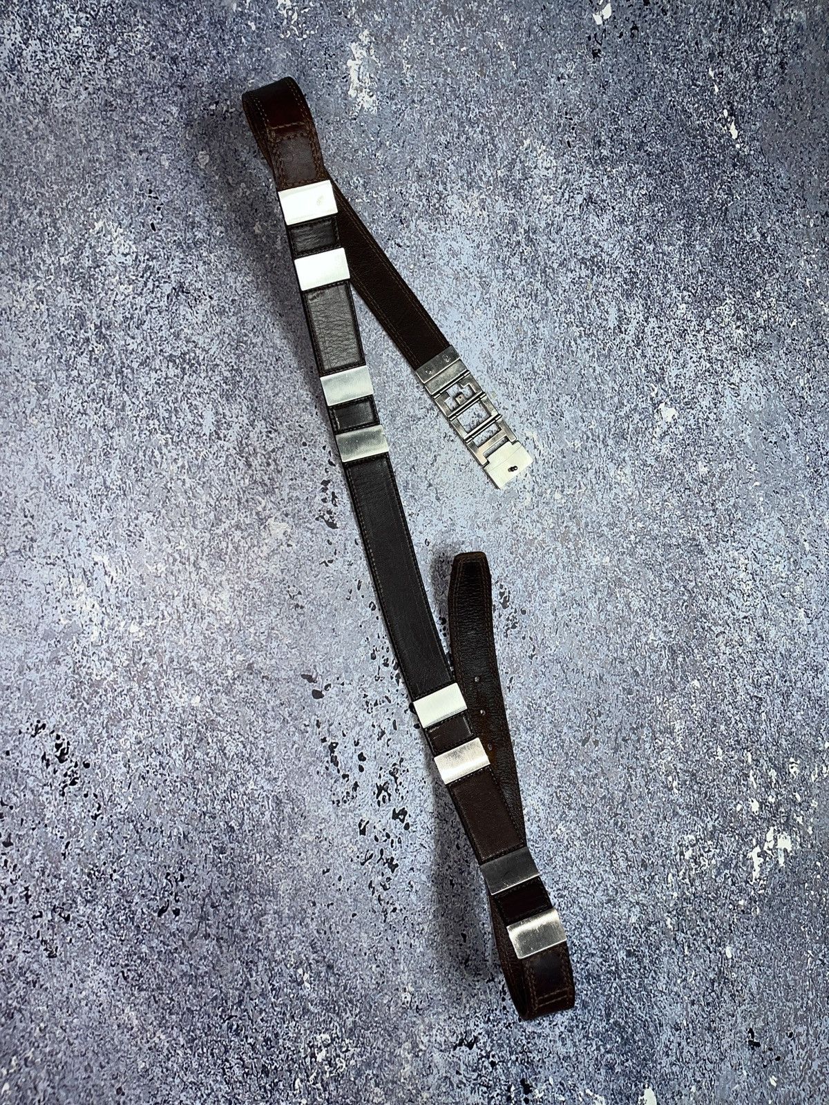 Iceberg Vintage Iceberg Leather Belt 126 cm Luxury Metal logo Size ONE SIZE - 3 Thumbnail