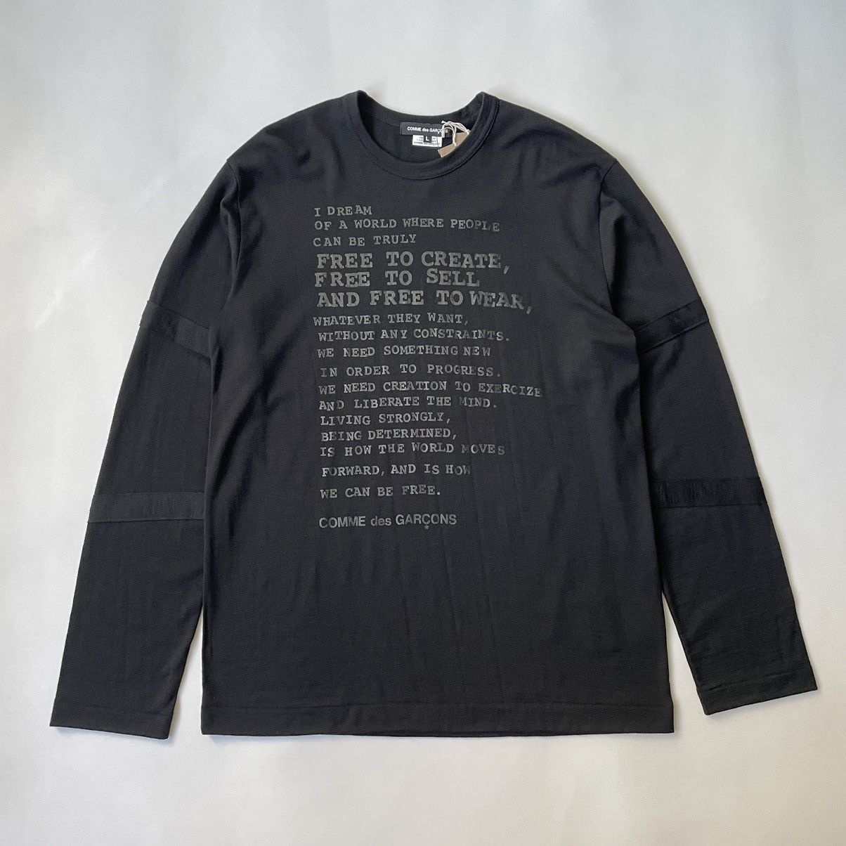 Comme des Garcons A/W 11 Black Wool ‘Poem’ Sweater Size US M / EU 48-50 / 2 - 1 Thumbnail