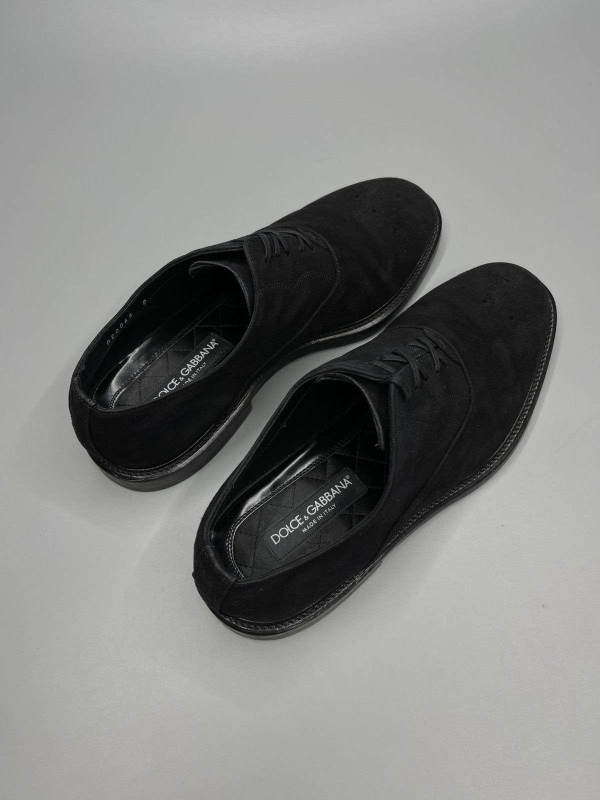 Dolce & Gabbana Dolce Gabbana Suede Black Lace Up Shoes Size US 8 / EU 41 - 6 Thumbnail