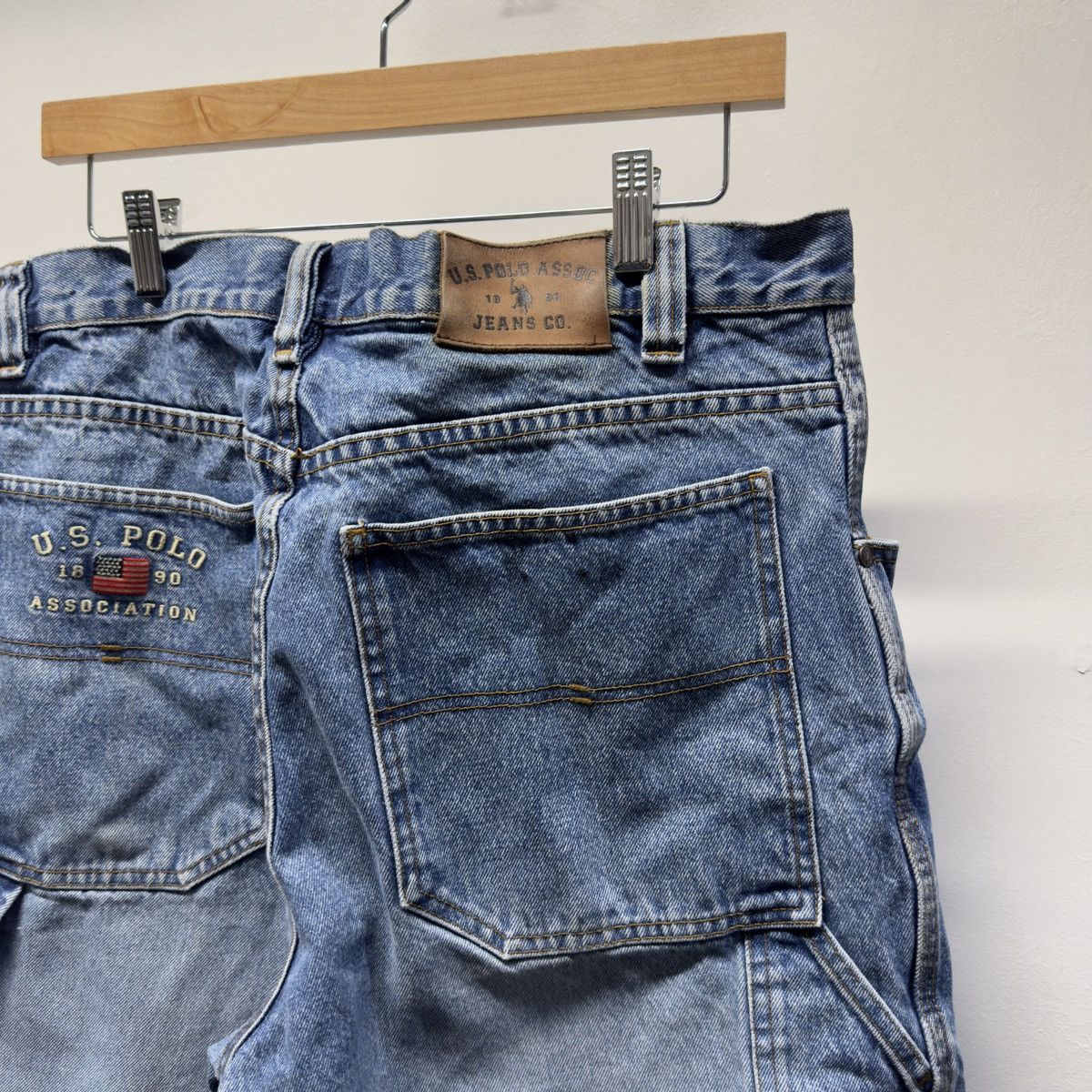 Vintage Faded Thrashed Distressed Denim Shorts Jorts ERD Grunge Size US 32 / EU 48 - 5 Thumbnail