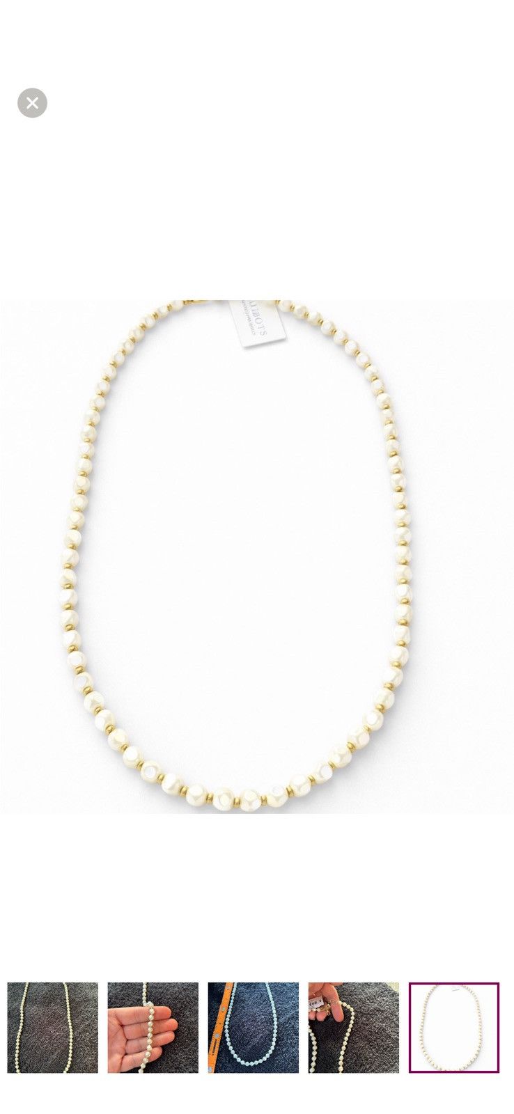 Talbots Talbots Semi Precious Pearl Beaded Necklace Gold Tone NWT C Size ONE SIZE - 1 Thumbnail
