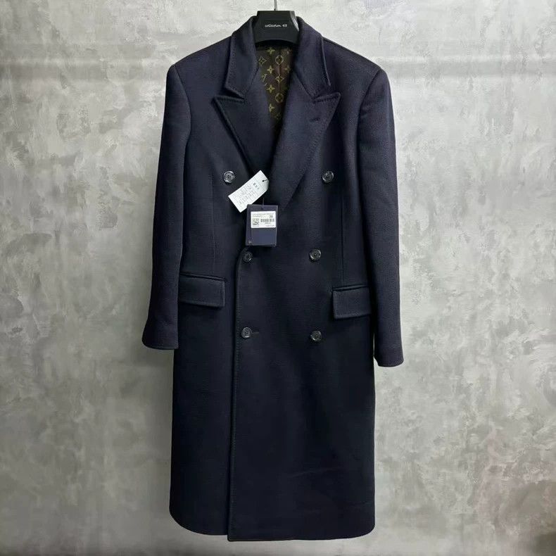 Louis Vuitton Louis Vuitton Navy Blue Solid Double Breasted Flap Bag Lon Size XS / US 0-2 / IT 36-38 - 1 Thumbnail